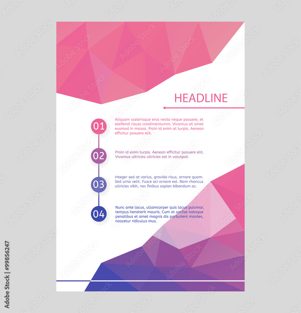 Fototapeta premium Abstract brochure or flyer design template