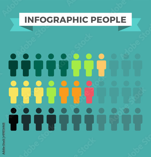 Human vector icons infographic design elements