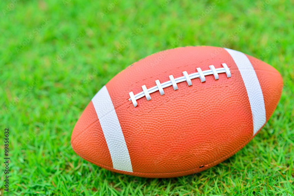 American Football Close up on Field,Select focus. American Football Close up on Field,Select focus.