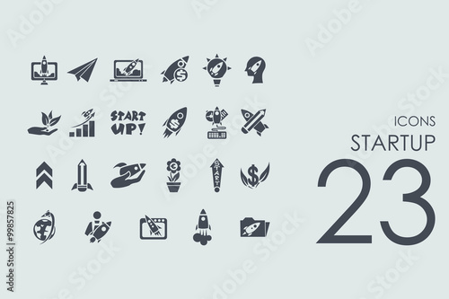 Set of startup icons