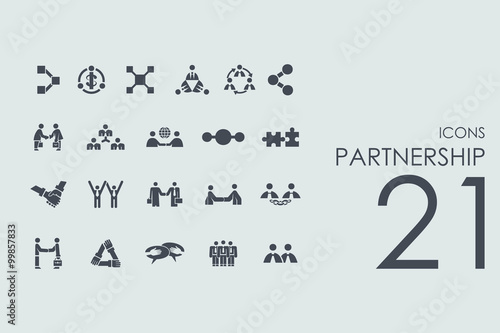 Set of partnership icons
