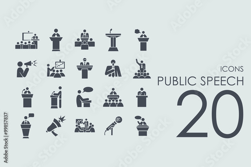 Tela Set of public speech icons