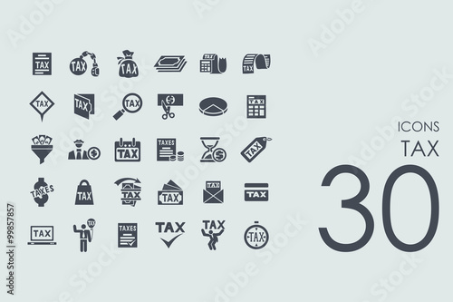 Set of tax icons