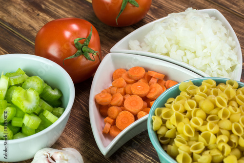 Ingredients for minestone soup.