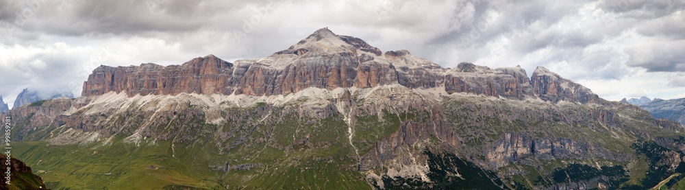View of Sellagruppe or Gruppo di Sella, South Tirol