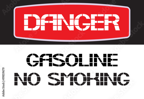 Gasoline no smoking.