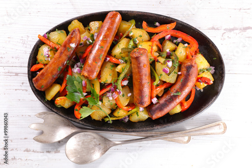 sausage and vegetable