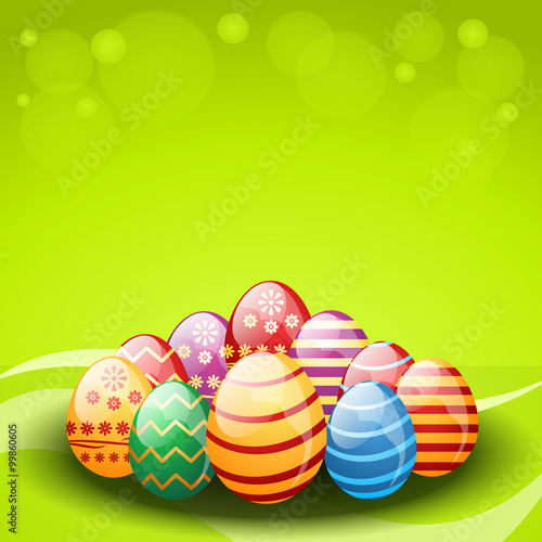 Vector decorated easter eggs