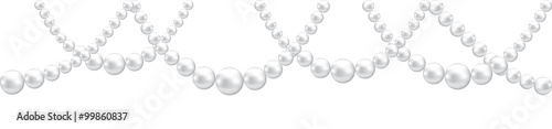 Pearl necklace isolated