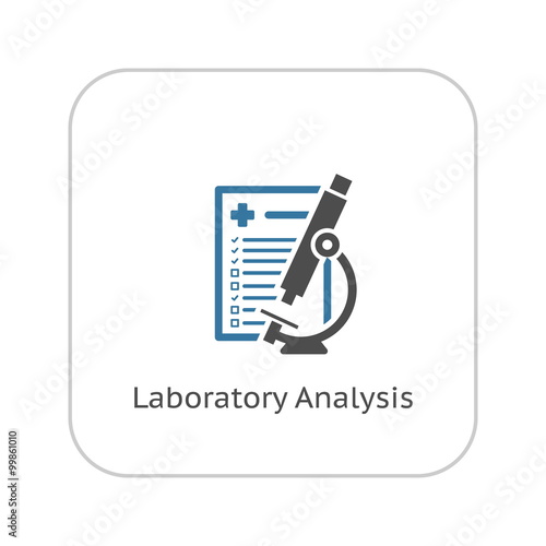 Laboratory Analysis Icon. Flat Design.