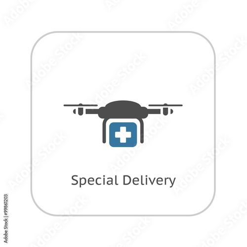 Special Delivery Icon. Flat Design.