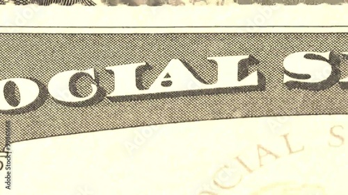 Social security card retirement benefits concept