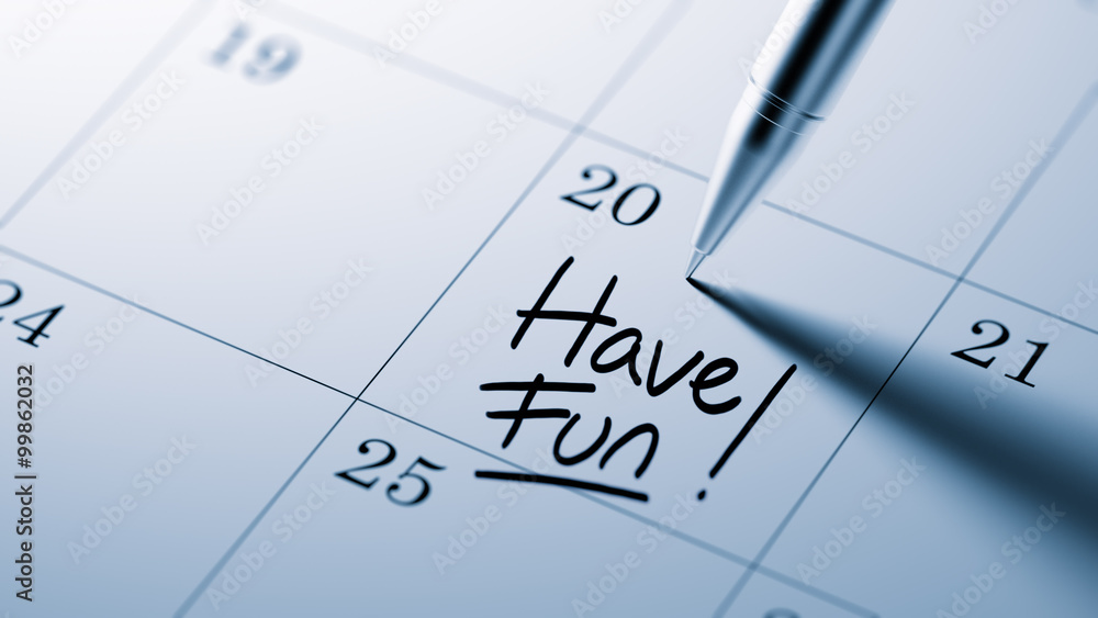 Closeup of a personal agenda setting an important date written w Closeup of a personal agenda setting an important date written w