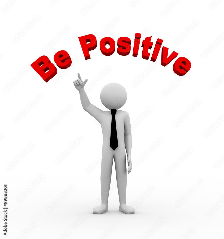 3d businessman with be positive illustration 3d businessman with be positive illustration