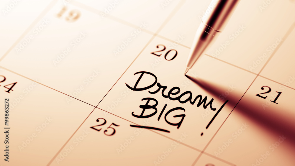 Closeup of a personal agenda setting an important date written w Closeup of a personal agenda setting an important date written w