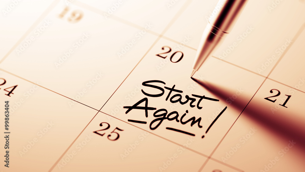 Closeup of a personal agenda setting an important date written w Closeup of a personal agenda setting an important date written w
