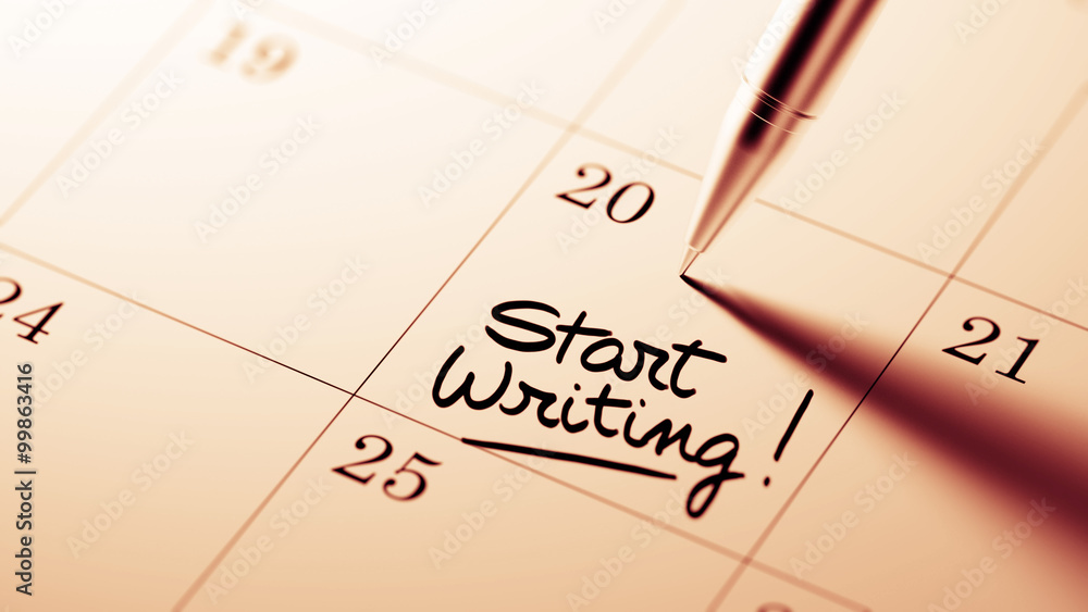 Closeup of a personal agenda setting an important date written w Closeup of a personal agenda setting an important date written w