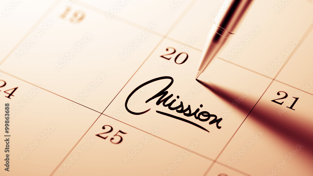 Closeup of a personal agenda setting an important date written w Closeup of a personal agenda setting an important date written w