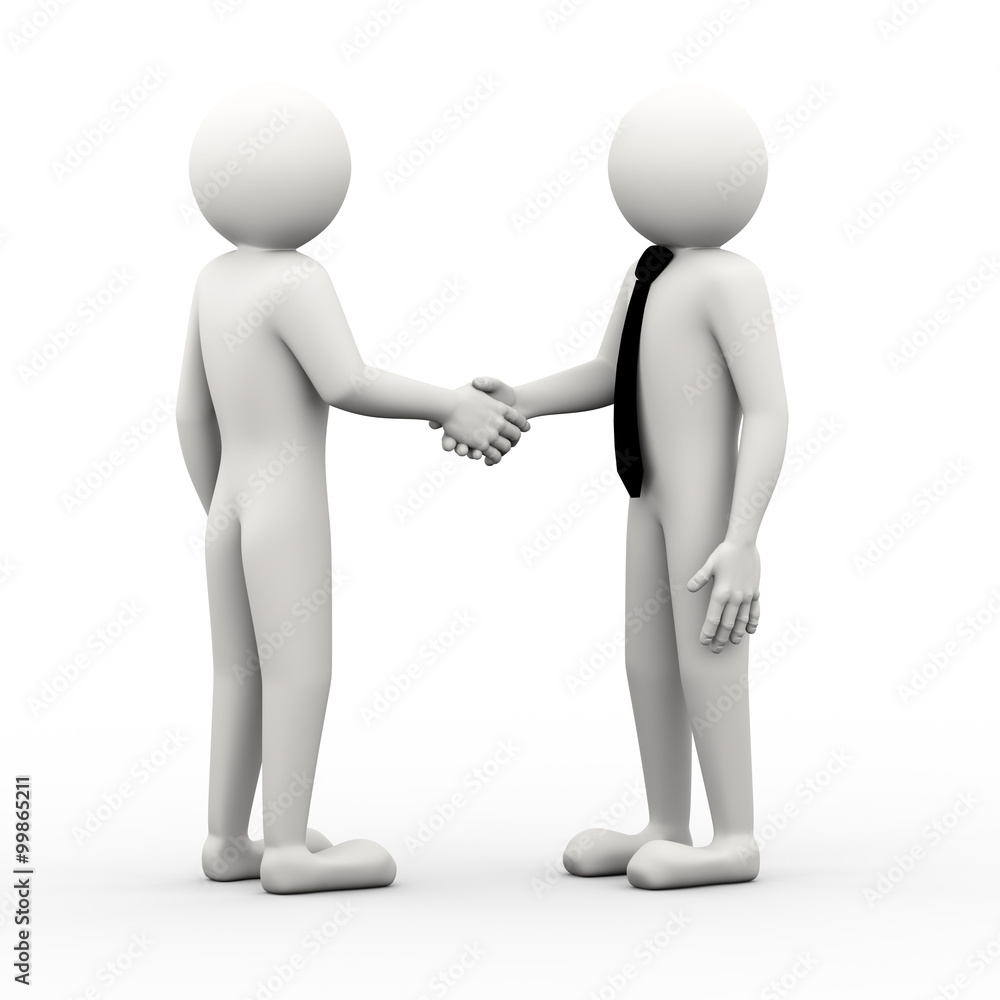 3d business people shaking hands illustration 3d business people shaking hands illustration