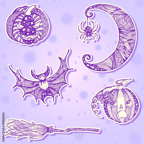 Decorative drawing stickers for Halloween part 1