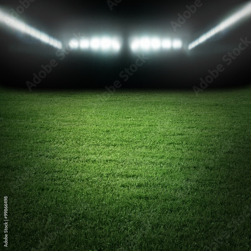 Sport stadium in light of spotlights