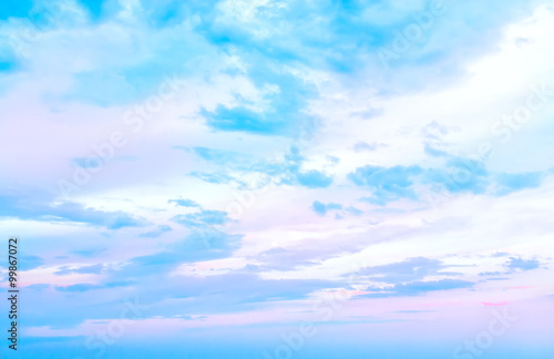 White clouds in blue sky