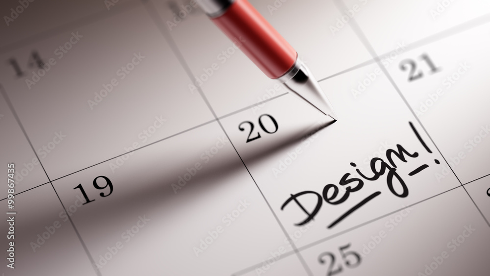 Closeup of a personal agenda setting an important date written w Closeup of a personal agenda setting an important date written w