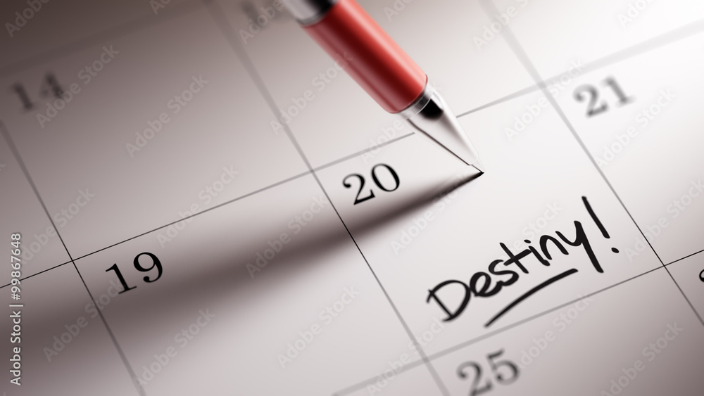 Closeup of a personal agenda setting an important date written w Closeup of a personal agenda setting an important date written w