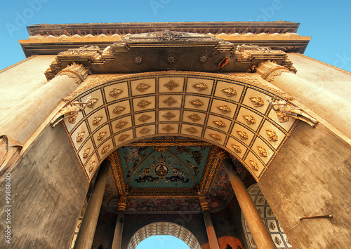 Laos, Vientiane - Patuxai Arch monument. Famous travel destination in Asia photo