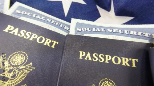 United States of America travel passport - tourism and vacation concept