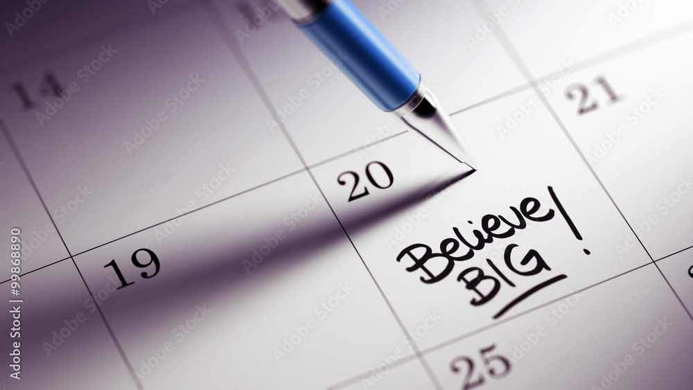 Closeup of a personal agenda setting an important date written w Closeup of a personal agenda setting an important date written w