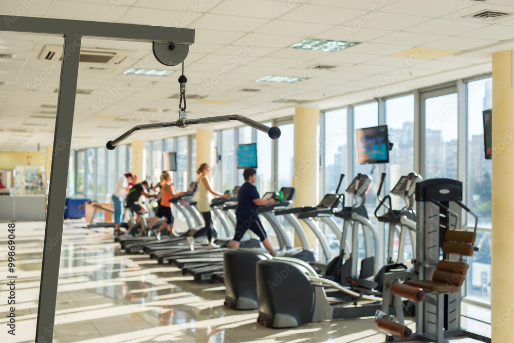 Fototapeta premium Training apparatus in a gym hall.