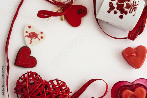 stylish objects of love for valentines day celebration for a cou
