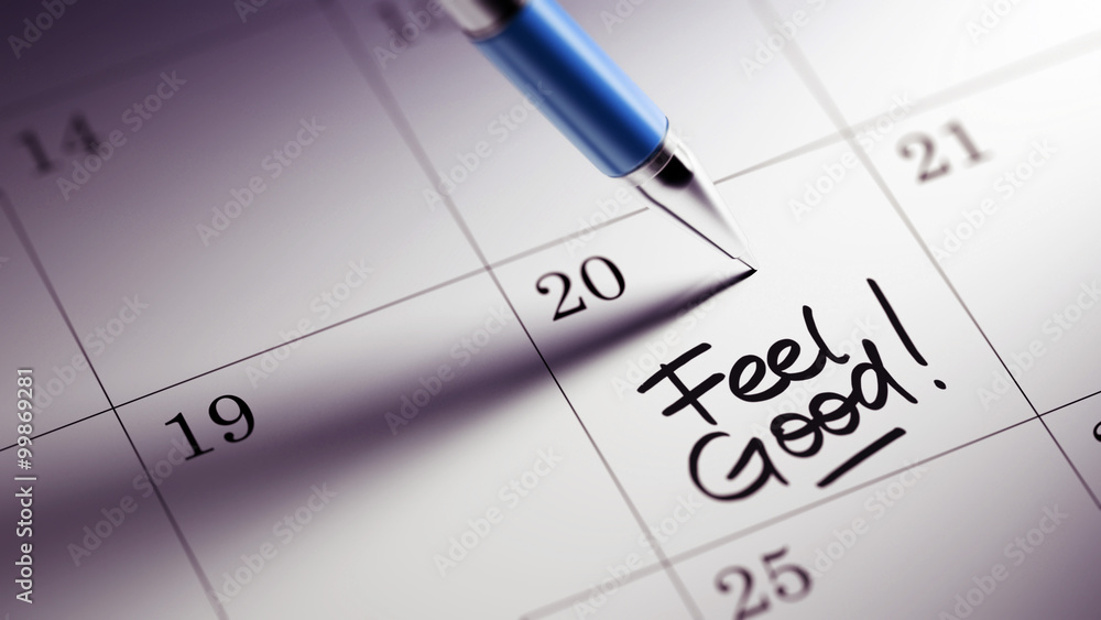 Closeup of a personal agenda setting an important date written w Closeup of a personal agenda setting an important date written w