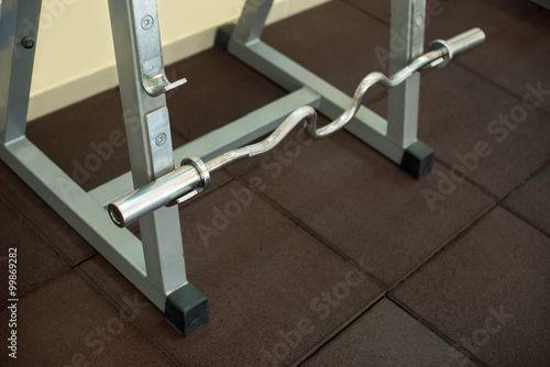 Cambered bench press bar.