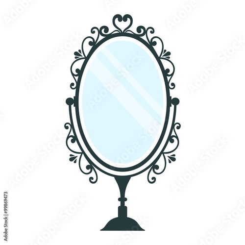 vintage mirror dark