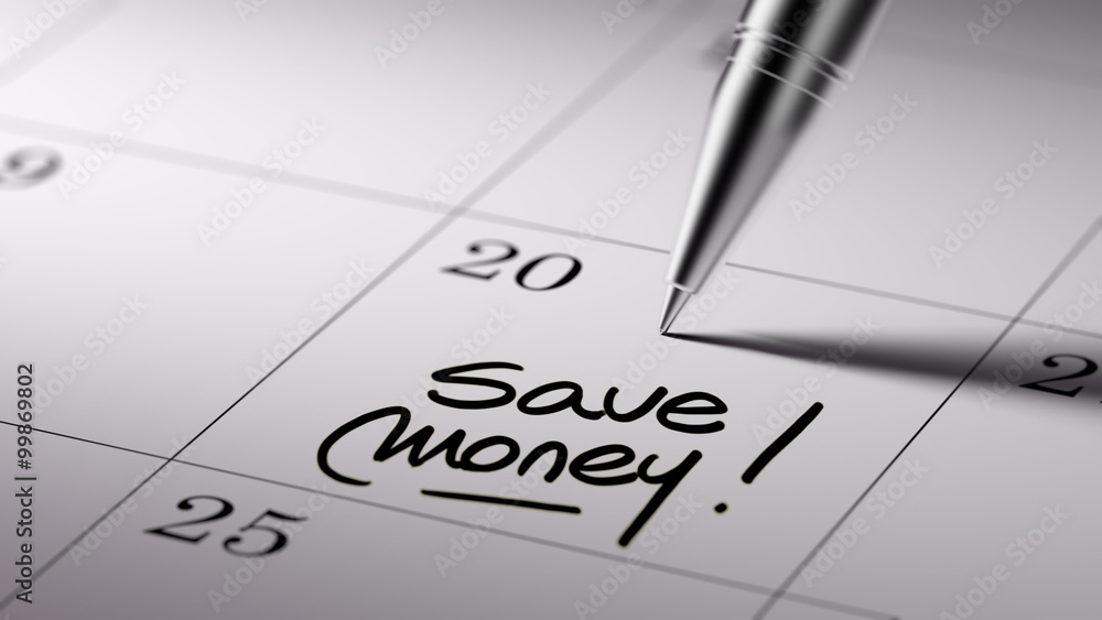 Closeup of a personal agenda setting an important date written w Closeup of a personal agenda setting an important date written w