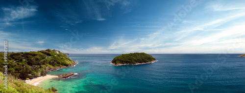 Fototapeta Naklejka Na Ścianę i Meble -  Panoramic background of Phuket coast in Thailand
