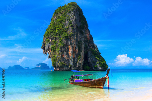 Summer beach tropical landscape  Thailand island scenic background