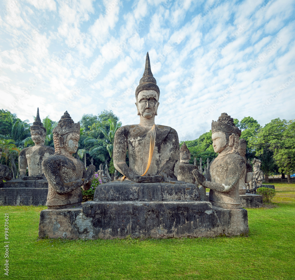 Statues and figures of Buddha Park in Vientiane, Laos Statues and figures of Buddha Park in Vientiane, Laos