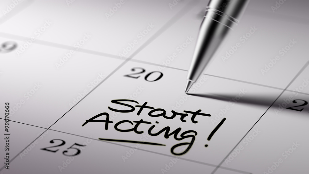 Closeup of a personal agenda setting an important date written w Closeup of a personal agenda setting an important date written w