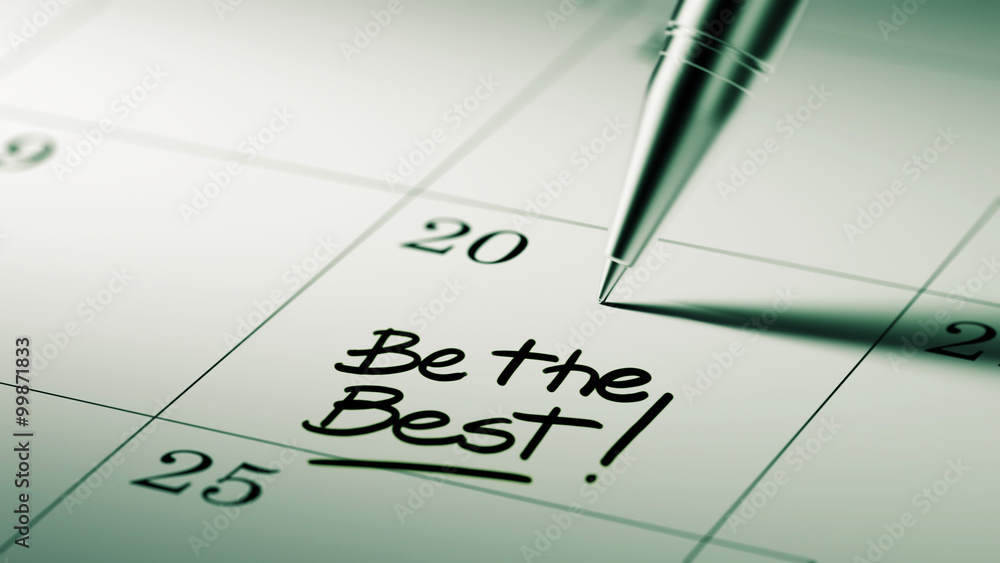 Closeup of a personal agenda setting an important date written w Closeup of a personal agenda setting an important date written w