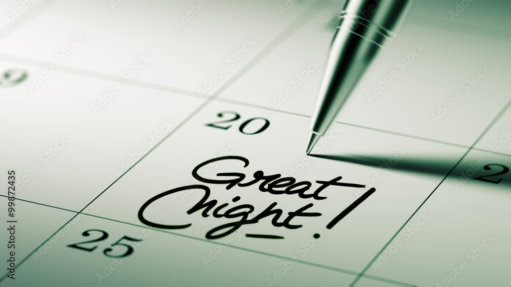 Closeup of a personal agenda setting an important date written w Closeup of a personal agenda setting an important date written w