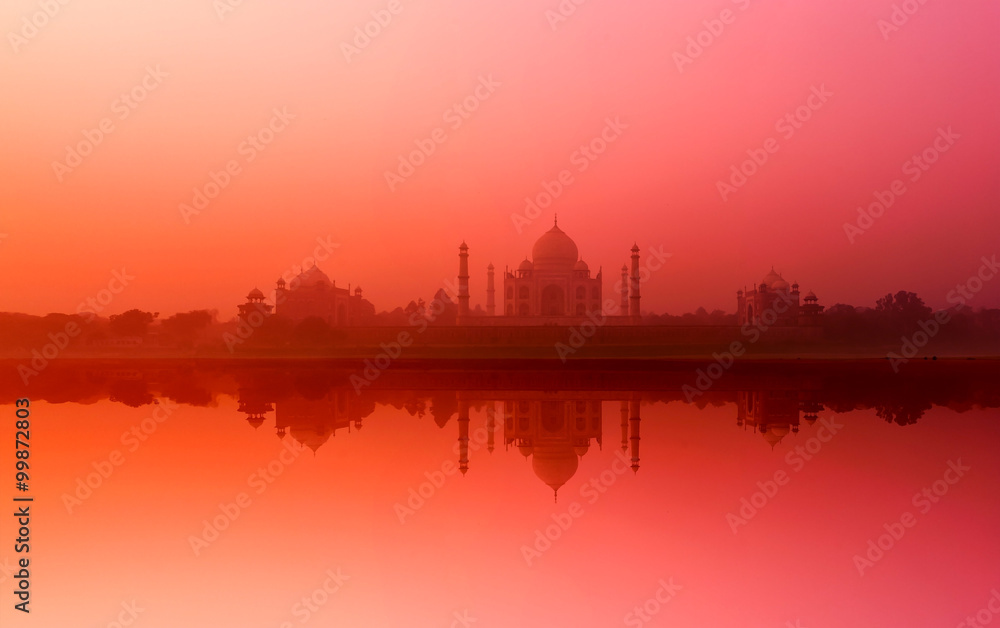 Taj Mahal Palace in India. Indian Temple Tajmahal world wonder