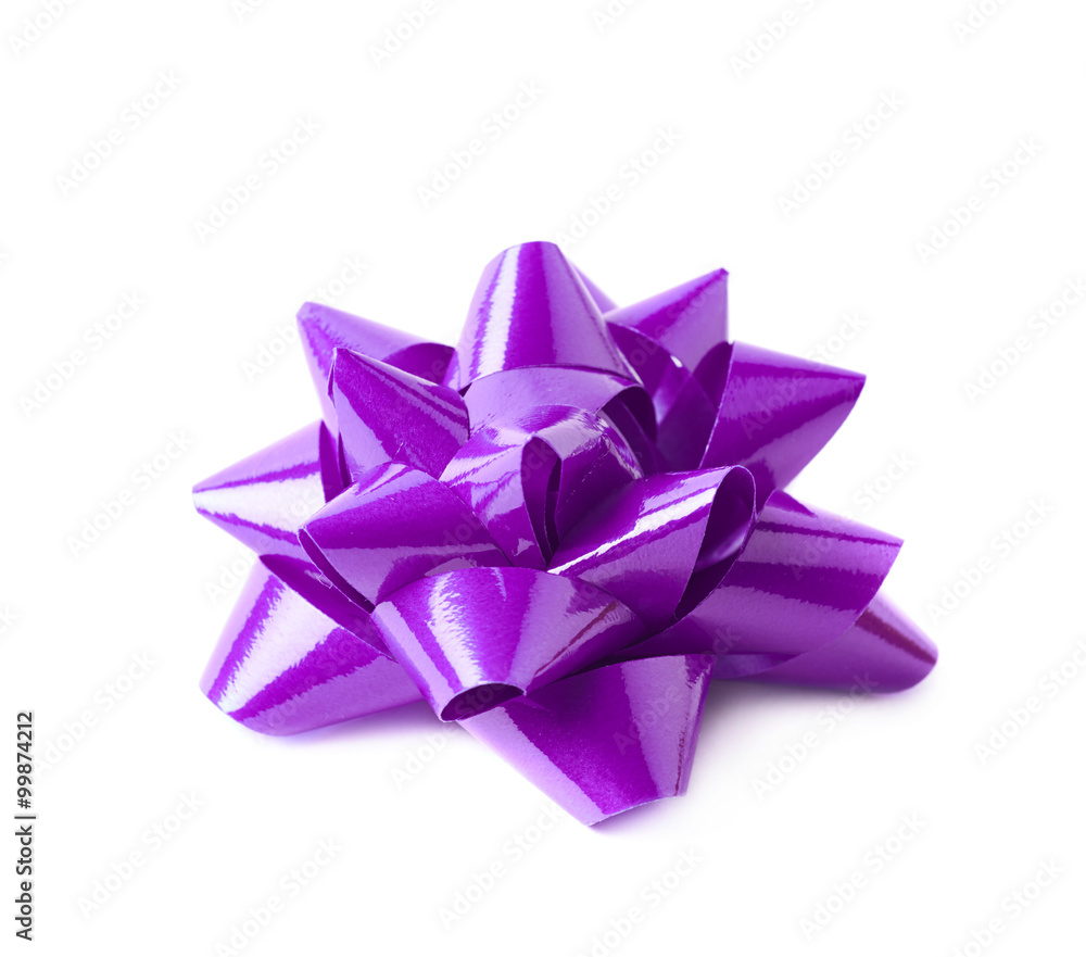 Decorational ribbon gift bow isolated Decorational ribbon gift bow isolated
