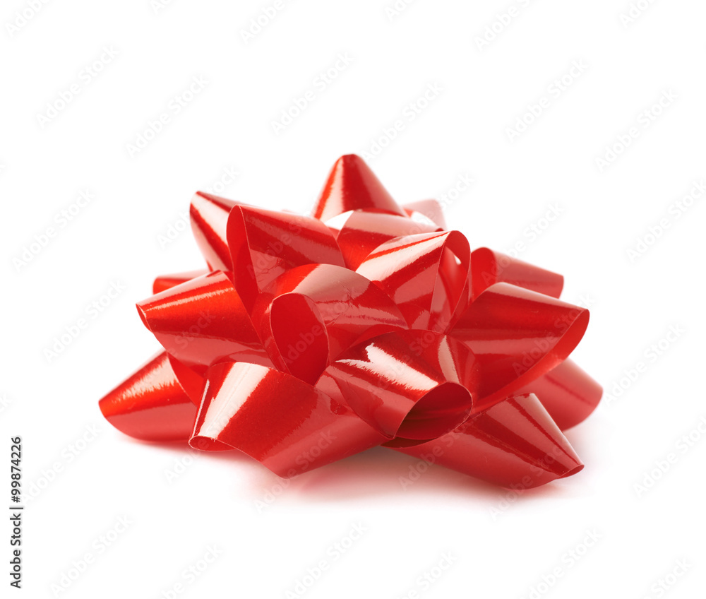Decorational ribbon gift bow isolated Decorational ribbon gift bow isolated
