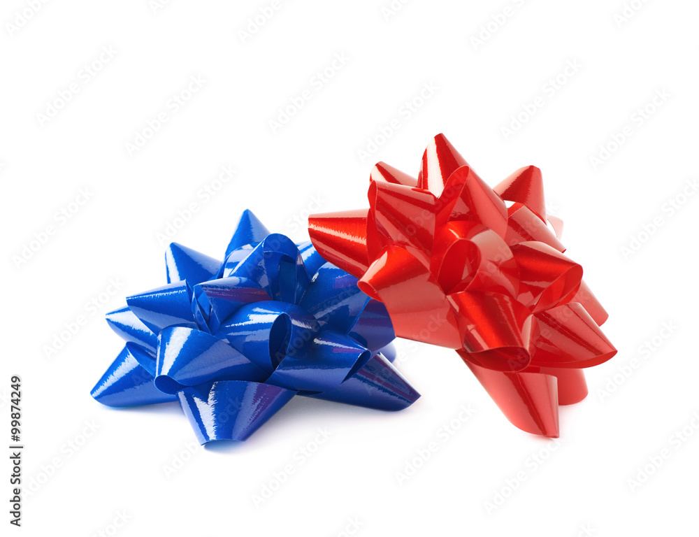Decorational ribbon gift bow isolated Decorational ribbon gift bow isolated
