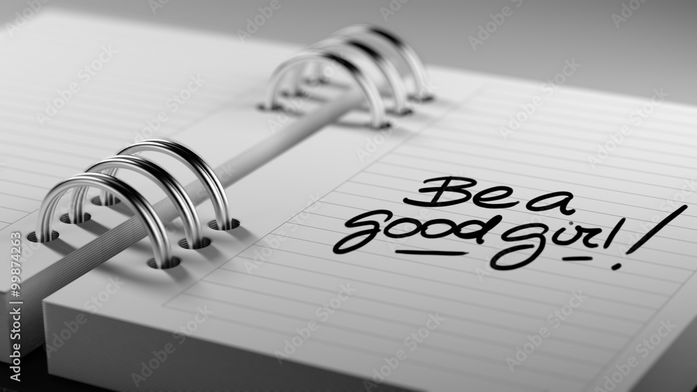 Closeup of a personal agenda setting an important date represent