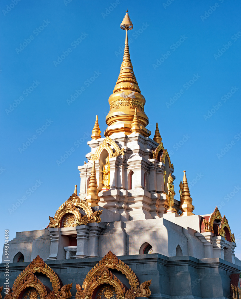 Naklejka premium Phra Boromathat Chedi buddhist pagoda in Santikhiri village of Doi Mae Salong in Chiang Rai province Thailand