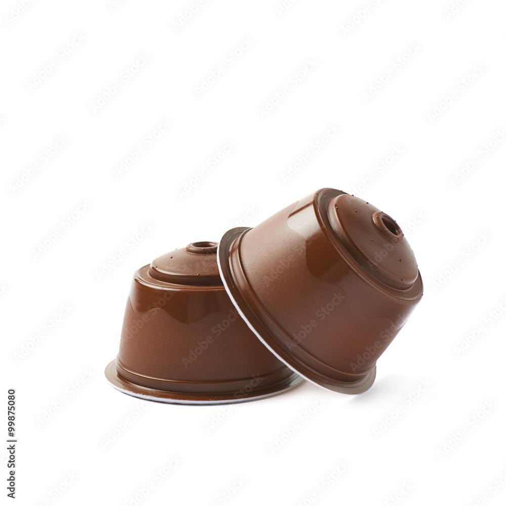 Coffee machine capsule isolated Coffee machine capsule isolated